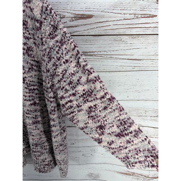 Catherines Women's Knit Purple Pink Open Front Fuzzy Cardigan Size 5X - Picture 6 of 13